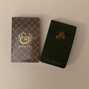 Archer and Olive Forest Findings memo pad Dark Green with Gold Foil